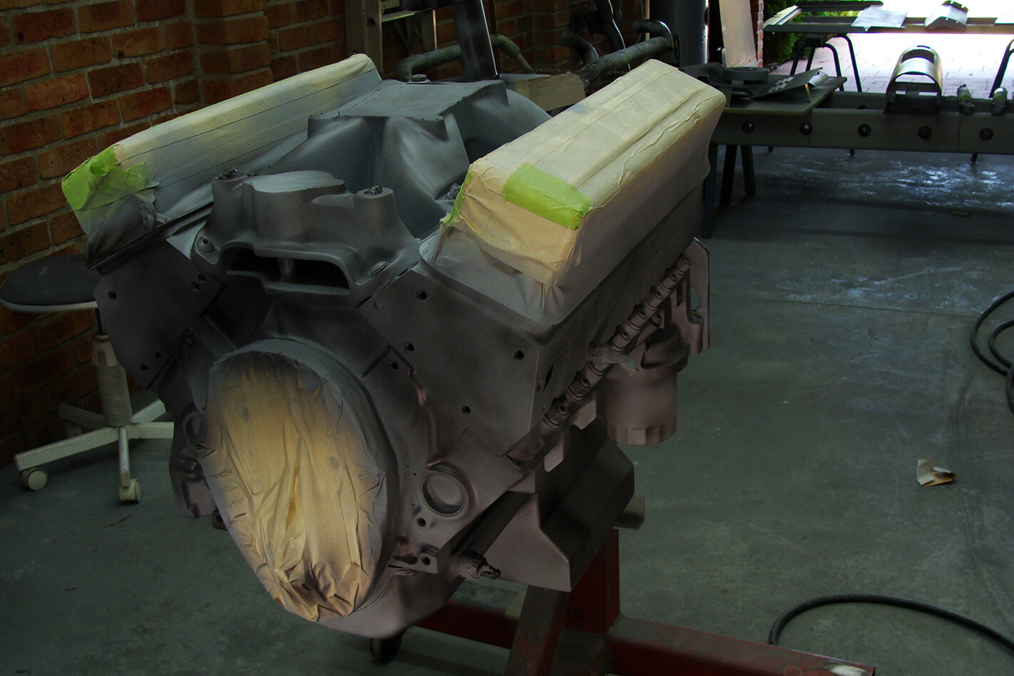 Painting an Engine with VHT Engine Enamel - Restoration of 1972 Plymouth  Satellite Sebring Plus 